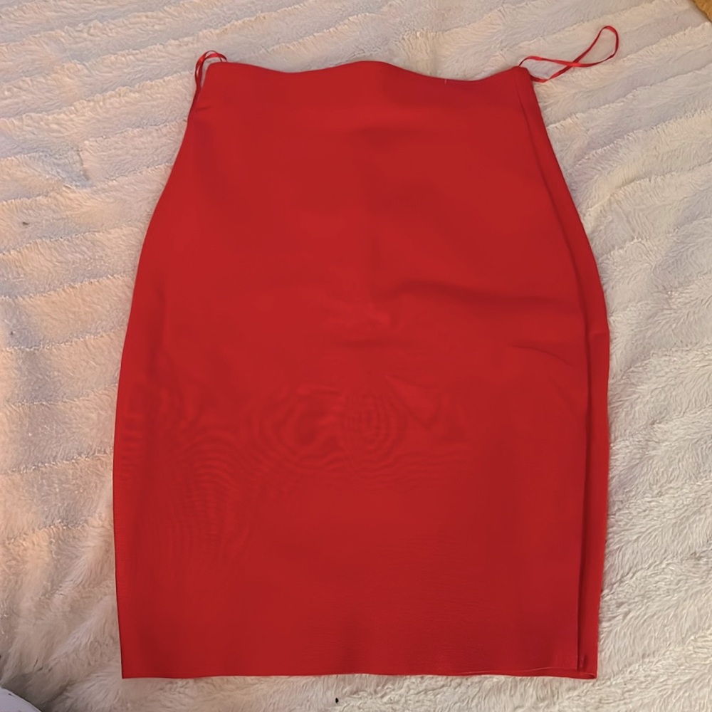 Red skirt